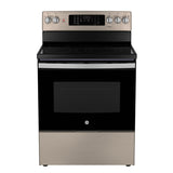 GE PROFILE 30" 5.0 cu. ft. True Convection Electric Range w/air fry - Slate