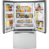 GE 33 in. W 18.6 cu. ft. French Door Refrigerator, Counter Depth, Fingerprint Resistant - Stainless Steel