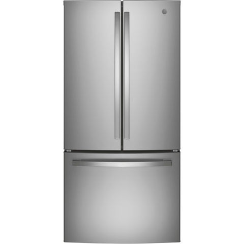 GE 33 in. W 18.6 cu. ft. French Door Refrigerator, Counter Depth, Fingerprint Resistant - Stainless Steel