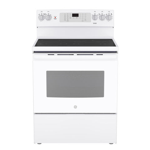 GE PROFILE 30" 5.0 cu. ft. True Convection Electric Range w/air fry - White