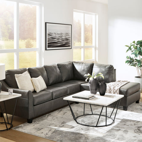 Valderno - Fog - 2-Piece Sectional with Chaise