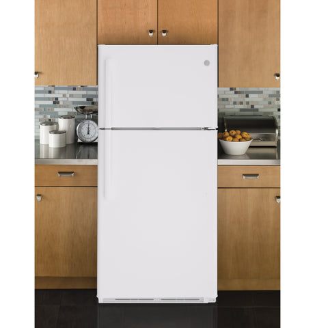 GE® Energy Star 18 Cu. Ft. Top-Freezer Refrigerator - White