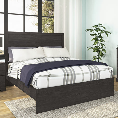 Belachime - Black - Queen Panel Bed