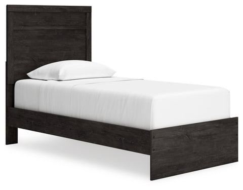 Belachime - Black - Twin Panel Bed