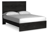 Belachime - Black - Queen Panel Bed