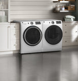 GE - 5.5 cu. ft. (IEC) Capacity Washer with Built-In WiFi - White