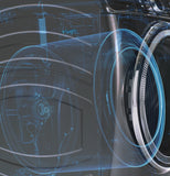 GE - 5.5 cu. ft. (IEC) Capacity Washer with Built-In WiFi - White