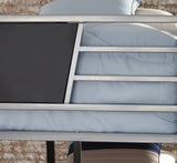 Dinsmore - Black/Gray - Twin/Full Bunk Bed Frame w/Ladder