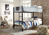 Dinsmore - Black/Grey - Twin/Twin Bunk Bed Frame