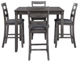 Bridson - Grey - Counter Table/4 Stools