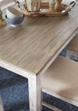 Skempton Table/6 Chairs - White/Light Brown
