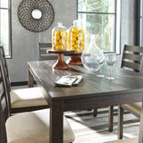 Rokane Table/6 Chairs - Brown