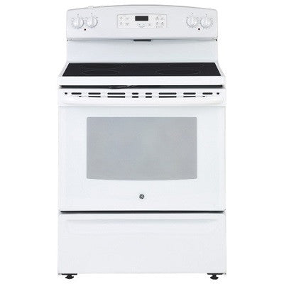 GE 30" Free Standing Electric Self Cleaning Range - White