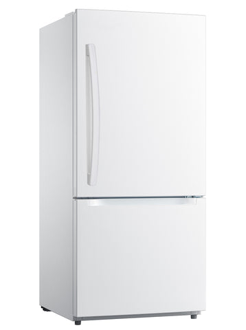 Moffat 30" 18.6 Cu. Ft. Bottom Freezer Refrigerator with LED Lighting - White