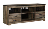 Trinell LG TV Stand w/Fireplace Option - Brown
