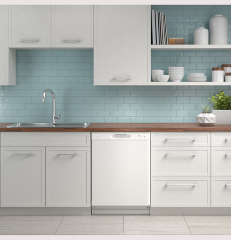 GE 24" Built-In Front Control Dishwasher - White