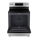 GE PROFILE 30" 5.0 cu. ft. True Convection Electric Range w/air fry - Stainless Steel