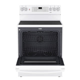 GE PROFILE 30" 5.0 cu. ft. True Convection Electric Range w/air fry - White