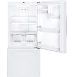 GE 30" 21 Cu. Ft. Bottom Freezer Refrigerator - White