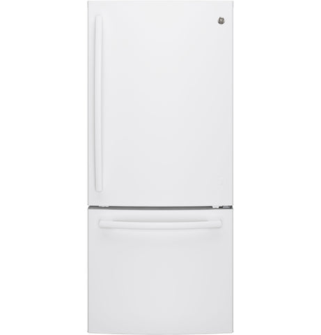 GE 30" 21 Cu. Ft. Bottom Freezer Refrigerator - White