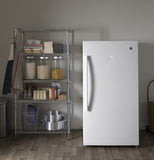 GE 17.3 Cu. Ft. Frost Free Upright Freezer - White