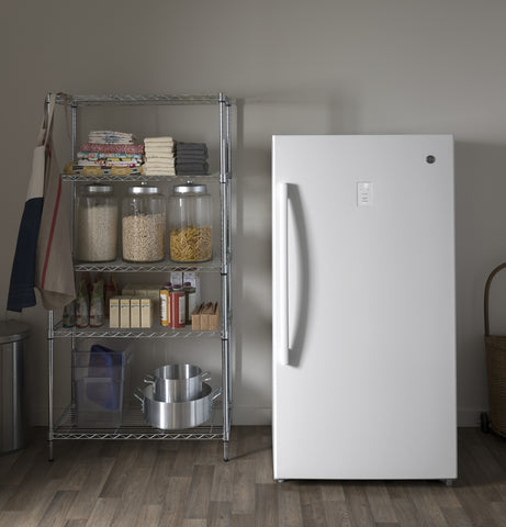 GE 17.3 Cu. Ft. Frost Free Upright Freezer - White