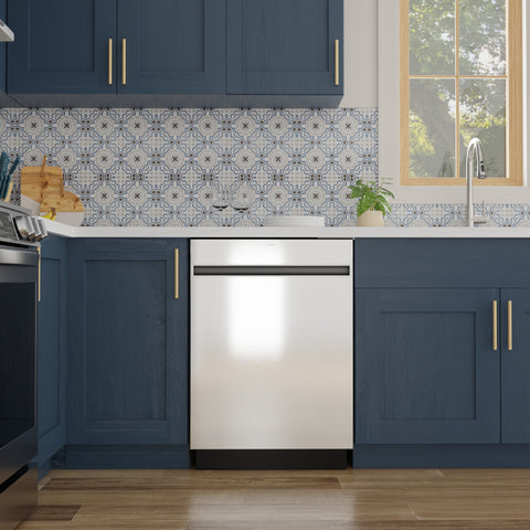 GE 24" Top Control Dishwasher Auto Open Dry, 47 dBA - Fingerprint resistant Stainless Steel