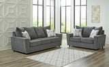 Stairatt Sofa/Loveseat - Gravel