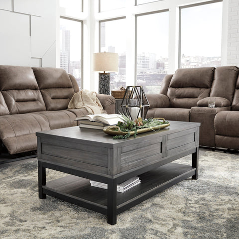 Stoneland - Fossil - Reclining Sofa/Loveseat with Console