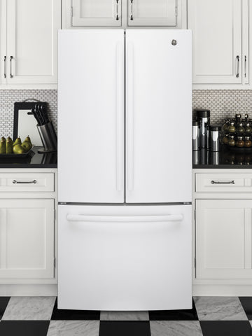 GE 18.6 Cu. Ft. Counter-Depth French-Door Refrigerator - White