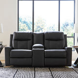 Mackmenville DBL Rec Loveseat w/Console - Carbon