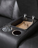 Mackmenville DBL Rec Loveseat w/Console - Carbon