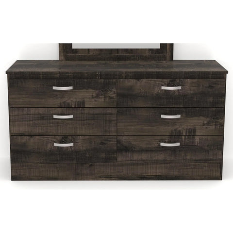 6 Drawer Dresser - Dark Brown