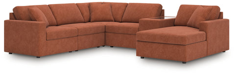 Modmax 6-Piece Sectional with Chaise - Spice