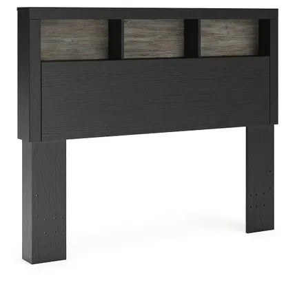 Broachmyn Full Bookcase Headboard - Black/Gray