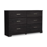 Belachime Six Drawer Dresser - Black