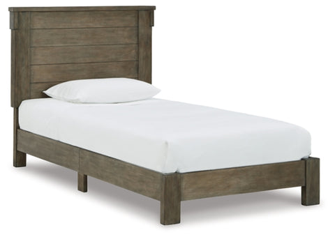 Shamryn - Grayish Brown - Twin Panel Bed