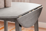 Shullden - Gray - Drop Leaf Table/2 Chairs