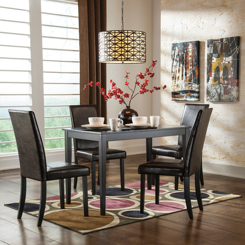 Kimonte - Dark Brown - Table/4 Chairs