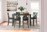 Caitbrook Counter Height Table/6 Chairs - Gray