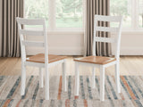 Gesthaven Round DRM Drop Leaf Table/2 Chairs - Natural/White