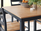 Gesthaven Counter Height Dining Table and 4 Barstools (Set of 5) - Natural/Blue