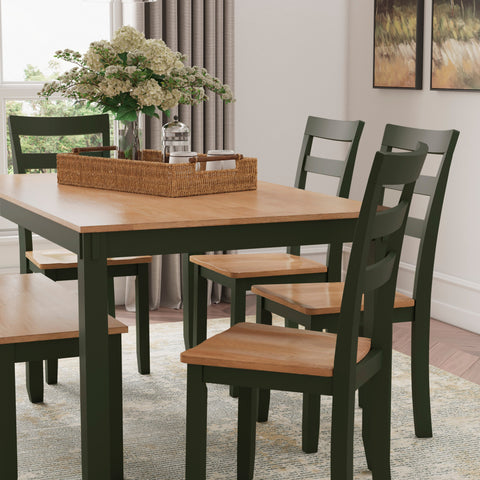 Gesthaven Dining Room Table Set - Natural/Green