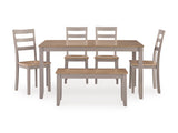 Harperfeld Dining Room Table Set - Natural/Gray