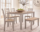 Harperfeld Dining Room Table Set - Natural/Gray