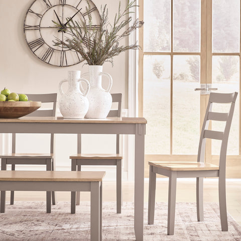 Harperfeld Dining Room Table Set - Natural/Gray