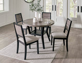 Corloda Dining Table and 4 Chairs (Set of 5) - Black/Grey