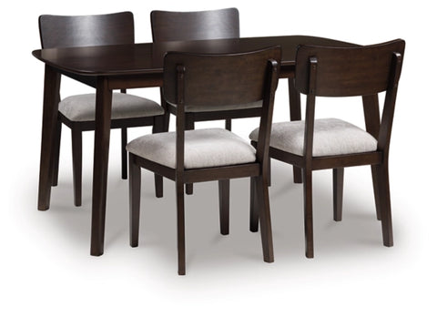Mallenette Dining Room Table Set (5/CN) - Merlot