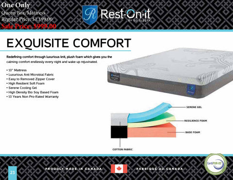 Restonit - Exquisite Comfort - Queen Box/Mattress