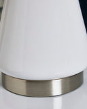 Ackson Table Lamp Set - White/Silver Finish